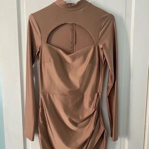 Gold Ruched Dress